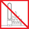 Do not use near naked flames