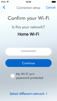Confirm your home Wi-Fi network