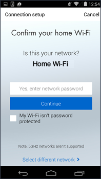 Confirm your home Wi-Fi network